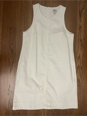 J.Crew Denim Sleeveless White Shift Dress